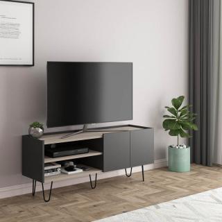 Tv shelf Wisdom in grey oak-antrachite color ,size 140x42x59