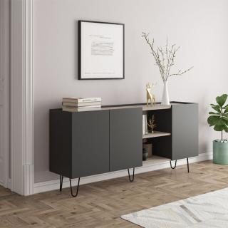 Cabinet Wisdom in grey oak-antrachite color ,size 182x42x83
