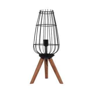 Metal table lamp Fylliana Cresset in black color ,size 30x30x65cm