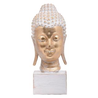 Table decorative Fylliana Buddha in gold and antique white color ,size 16x15x34cm