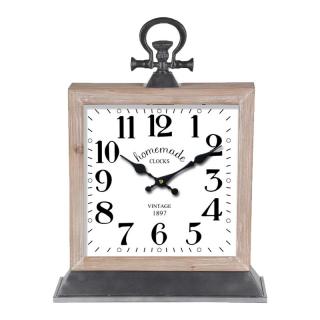 Table clock Fylliana Metal-Wood, size 25*8*33cm
