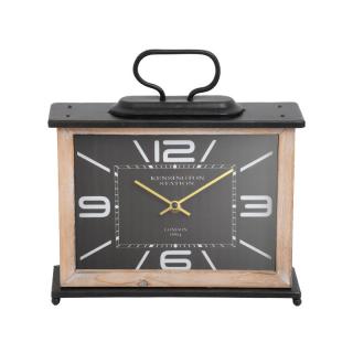 Table Clock Fylliana Metal-Wood, size 28*8*29.5cm