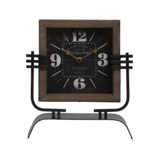 Table clock Fylliana Metal-Wood, size 26*8*28cm