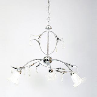 Metallic lamp Fylliana in silver color