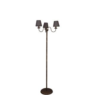 Floor lamp Fylliana with three spaces in brown color, size 167cm