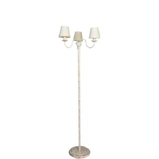 Floor lamp Fylliana with three spaces in cream color, size 167cm