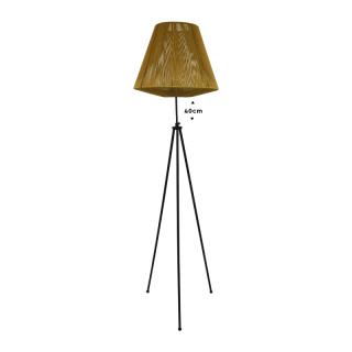 Floor lamp Fylliana Cord black base with gold color shade ,size 42x140cm