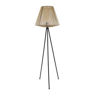 Floor lamp Fylliana Cord black base with cream color shade,size 42x140cm