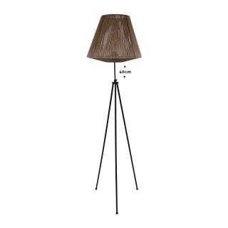 Floor lamp Fylliana Cord black base with brown color shade ,size 42x140cm