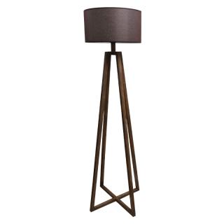 Floor wooden Lamp Fylliana in dark brown color, size 1.45cm