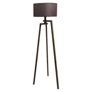 Floor wooden lamp Fylliana in dark brown color, size 1.45cm