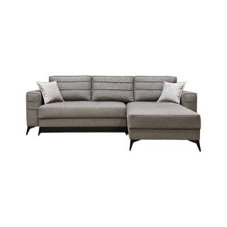Corner sofa Antigone in brown color ,size 265x190x94cm