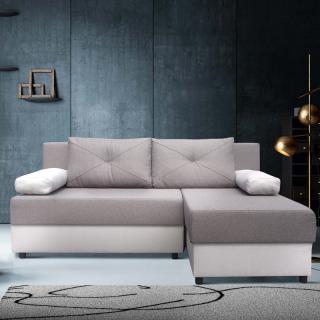 Corner sofa Fylliana Romeo in beige fabric color ,size 202x137x88cm