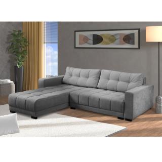 Corner Sofa LONG in grey color, size 284x190x79cm