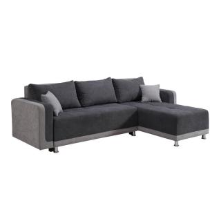 Corner sofa bed Preston gray color, size 263*167*83