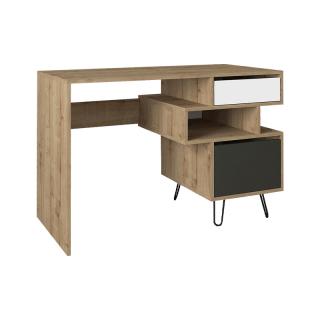 Desk match Fylliana grey oak-black 120x60x79,4cm