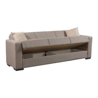 Three seater sofa Fylliana New Gracia in brown color, size 222*89*84