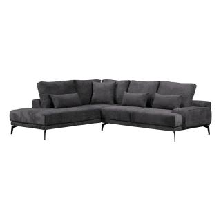 ΚΑΝΑΠΕΣ ΑΡΙΣΤΕΡΗ ΓΩΝΙΑ Fylliana Cristina ΓΚΡΙ ΧΡΩΜΑ 300x230x92εκ