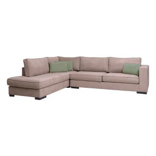 Left corner sofa Huelva in brown color size 303*228*86