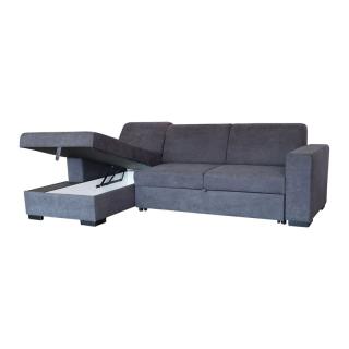 Left corner sofa Vitoria in antrachite color size 255x154x83