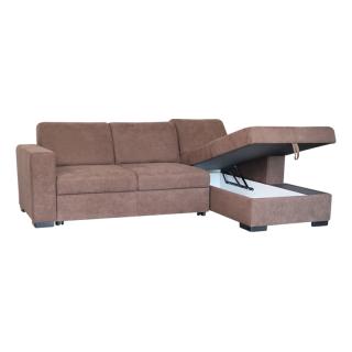 Left corner sofa Vitoria in brown color size 262*157*83