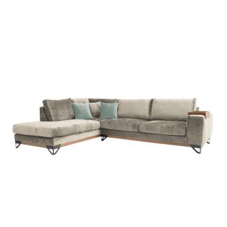 Corner sofa Fylliana Angelo, left side, in petrol color, size 300x230x95m