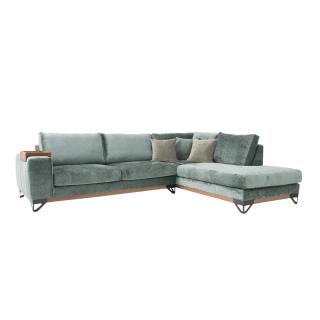 Corner sofa Fylliana Angelo, right side, in light green color, size 300x230x95m