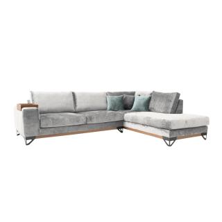 Corner sofa Fylliana Angelo , right side, in grey color, size 300x230x95m