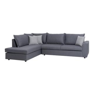 Corner sofa Fylliana Matilda, left side in grey color, size 200x270cm