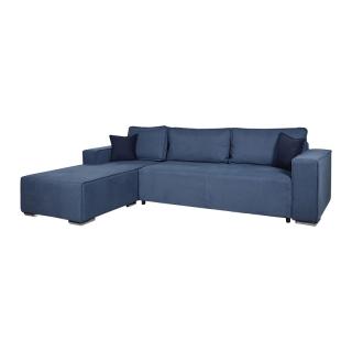 Corner sofa Fylliana Serena left side in blue color, size 297x178x86cm