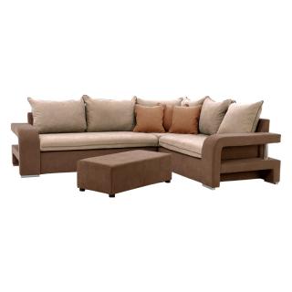 Corner sofa Fylliana Julia right side, in brown color, size 256*216*90cm