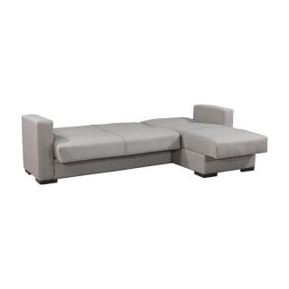 Corner sofa bed New Gracia with storage space in grey color