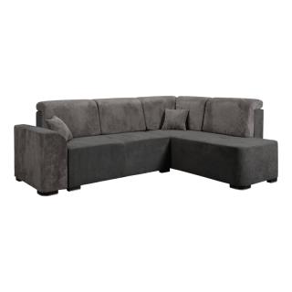 Corner sofa bed Tifani brown color ,in size 277*210*85cm