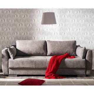 Sofa bed Albak in beige color, water repellent fabric, size 231*97*75