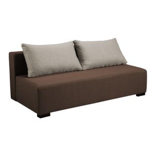 Sofa bed Frodo brown with beige pillows 198*95*81cm