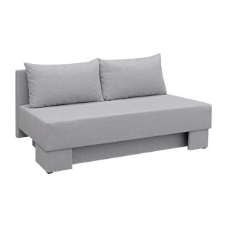 Sofa bed Fylliana Bonnie in grey fabric color, size 190x80x85cm
