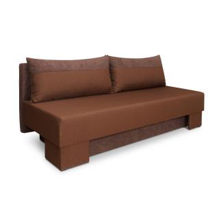 Sofa bed Fylliana Bonnie in brown-dark brown fabric color ,size 190*80*85cm