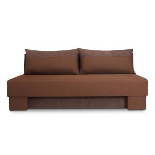 Sofa bed Fylliana Bonnie in brown-dark brown fabric color ,size 190*80*85cm