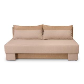 Sofa bed Fylliana Bonnie in beige-light beige fabric color ,size 190*80*85cm