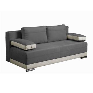 Sofa bed Kron in dark grey-beige color, size 198x95x81cm