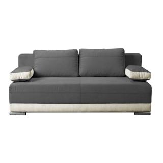 Sofa bed Kron in dark grey-beige color, size 198x95x81cm