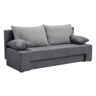 Sofa bed TEO K dark grey color, size 190.5*79*77