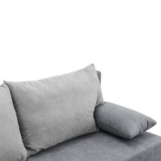 Sofa bed TEO K dark grey color, size 190.5*79*77