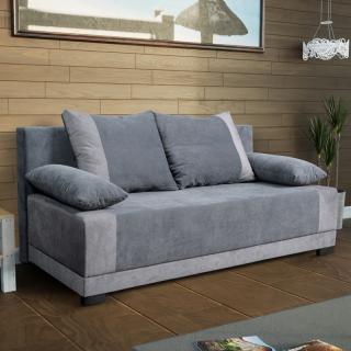 Sofa bed QUATRO in dark grey color, size 200x88x77cm