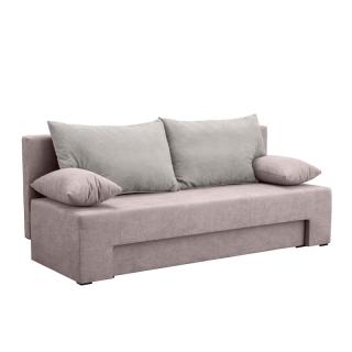 Sofa bed TEO K light violet-beige color, size 190,5x79x77cm