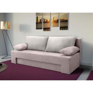 Sofa bed TEO K light violet-beige color, size 190,5x79x77cm