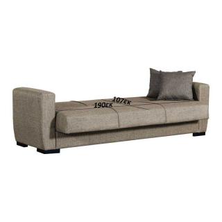 Three seater sofa Fylliana New Dolce in grey with beige siel cushion ,size 222*85*83