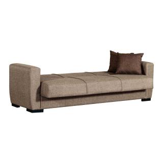 Three seater sofa Fylliana New Dolce in brown with dark brown cushion ,size 222*85*83