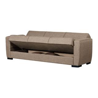 Three seater sofa Fylliana New Dolce in brown with dark brown cushion ,size 222*85*83