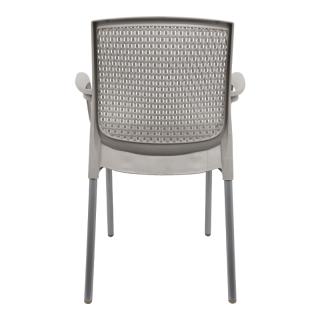 Outdoor chair Fylliana Bella in beige color, size 55x55x85cm
